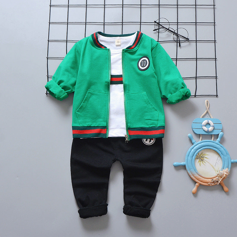 0-4 Years Old Children's Long-sleeved Suit With Openable Pants