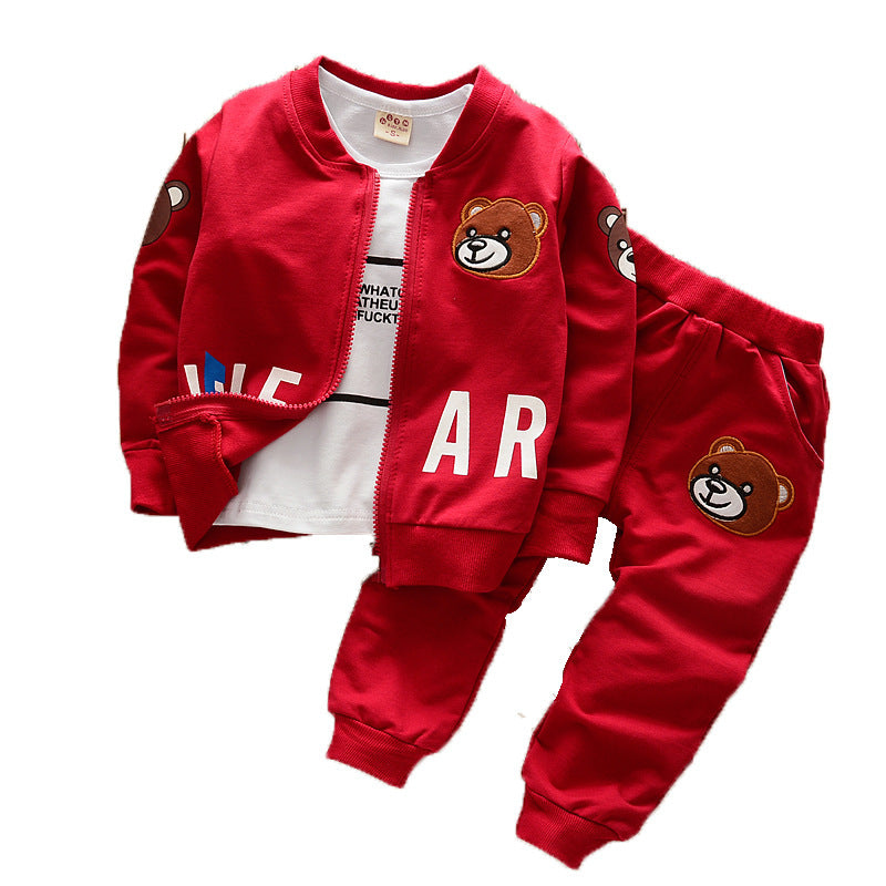 0-4 Years Old Children's Long-sleeved Suit With Openable Pants